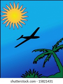 tropical trip vector