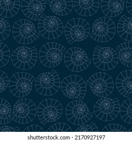 tropical underwater world seashells on the sea vector seamless pattern beach vacation