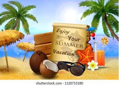 tropical vector background