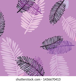 Tropical vector background for postcard, tree leaves, summer.