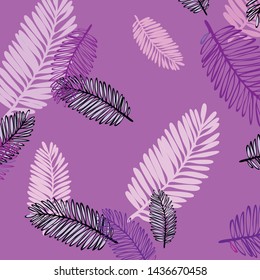 Tropical vector background for postcard, tree leaves, summer.