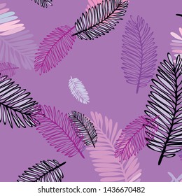 Tropical vector background for postcard, tree leaves, summer.
