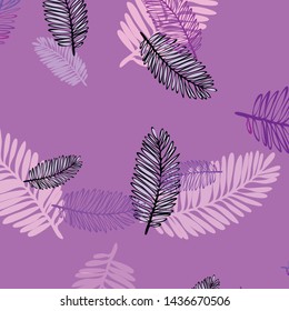 Tropical vector background for postcard, tree leaves, summer.