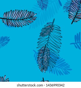 Tropical vector background for postcard, tree leaves, summer.