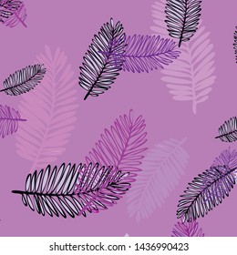 Tropical vector background for postcard, tree leaves, summer.