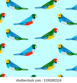 Tropical vector floral pattern with exotic leaves, bird of paradise flower. Vintage botanical illustration. 