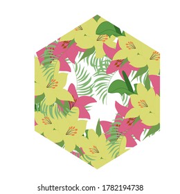 Tropical vector frame, perfect to use on the web or in print for invitations