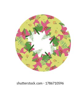 Marco vectorial tropical, perfecto para usar en la web o en la impresión