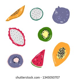 Tropical vector fruits