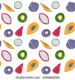 Tropical vector fruits pattern