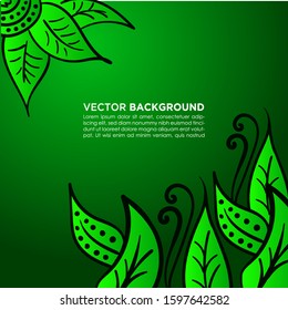Tropical vector green leaves seamless pattern green background. Exotic wallpaper