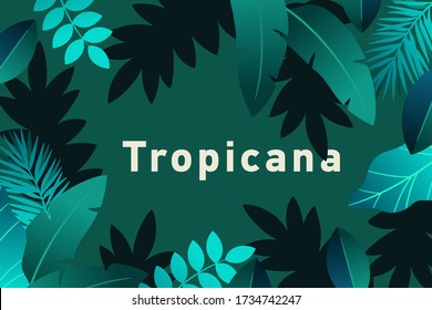 Hojas verdes del vector tropical sin soldadura patrón fondo rosado. Papel de pared exótico.