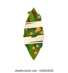 Tropical vector icon.Exotic template for your business.Surfing illustration.