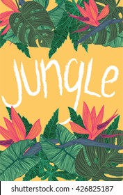 Tropical vector illustration . jungle