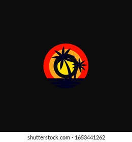 Tropical vector image for web and design