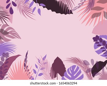 Hojas vectoriales tropicales, papel tapiz exotik, hojas de palma, diseño floral, naturaleza paradisíaca