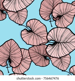 Tropical vector palm leaves. Trendy summer decoration. Modern Hawaii beach tribal decoration.Paradise contemporary print