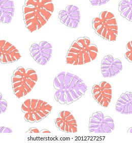 tropical vector print. tropical seamless abstraction. plants for clothing or printing