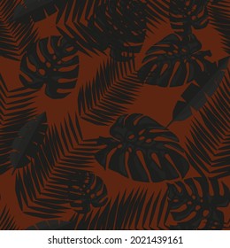 tropical vector print. tropical seamless plants. abstraction for clothing or print