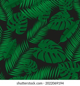 tropical vector print. tropical seamless plants. abstraction for clothing or print