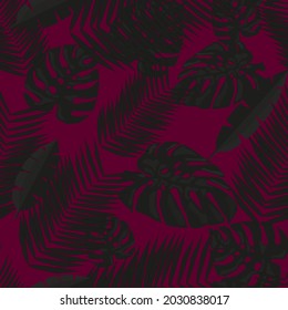tropical vector print. tropical seamless plants. abstraction for clothing or print