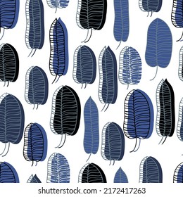 tropical vector seamless pattern exotic banana leaves with stripes