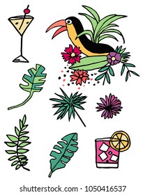 tropical vector summer clip art.