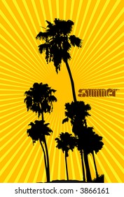 tropical vector summer palmtree