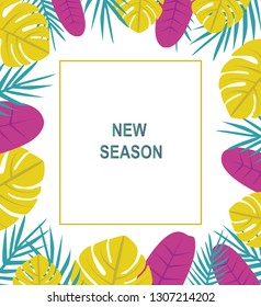 Tropical vector template for new season arrivals