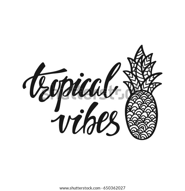 Des Ambiances Tropicales Citation Inspirante Sur Image Vectorielle De Stock Libre De Droits