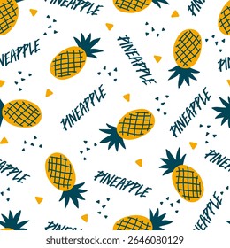 Tropical Vibes Pineapple Fruit Party Pattern pode ser usado para o fundo e design de vestuário
