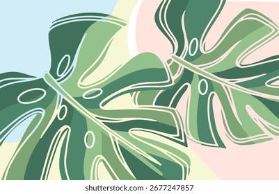 Tropical vibrant pattern . Perfect for summer designs, wallpapers, and textile prints
