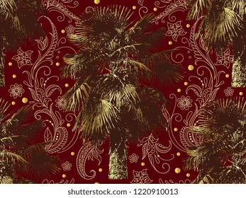 Tropical vintage seamless pattern