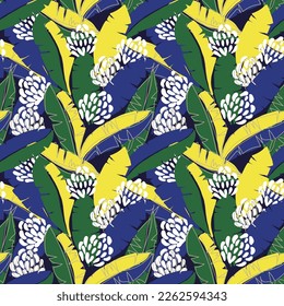 tropical vivid color vector pattern