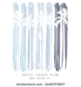 Tropical Watercolor  Vector Graphic Illustration
