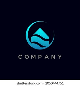 Tropical and wave property logo vector for your company or business