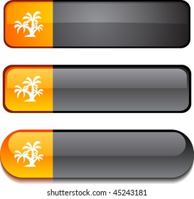 tropisch   Webtasten. Vektorgrafik.