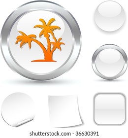 tropical  white icon. Vector illustration.