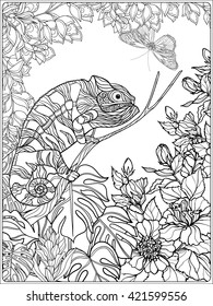 Tropical Coloring Page High Res Stock Images Shutterstock