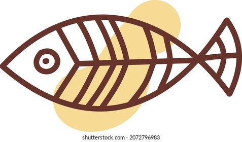 Tropical yellow fish, illustration, vector, on a white background.