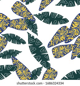  Tropically Beautiful Background. Vector Repeat Whole.