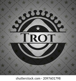 Trot black emblem. Vector Illustration. Detailed. 