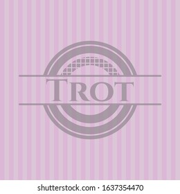 Trot pink emblem. Vector Illustration. Detailed.