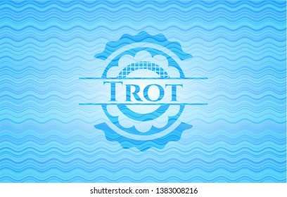 Trot water representation emblem background. Vector Illustration. Detailed.