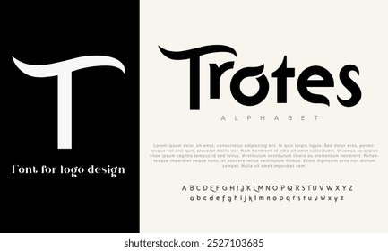 Fuente del alfabeto del Vector de Trotes para el diseño del logotipo