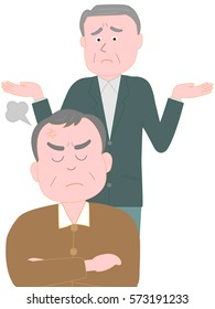 The trouble between elderly people.