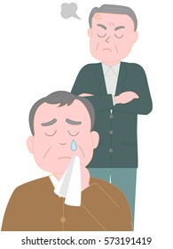 The trouble between elderly people.