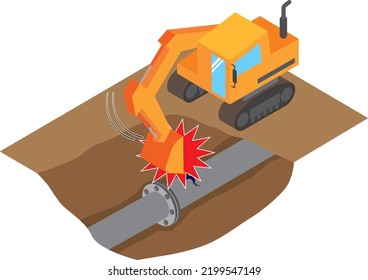 Trouble Damaging Underground Pipes While Working With Heavy Machinery