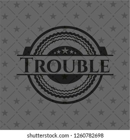 Trouble dark icon or emblem