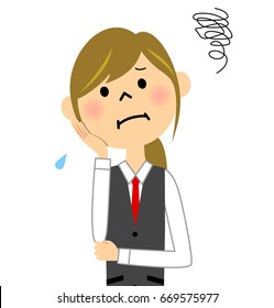 The in trouble female of the uniform